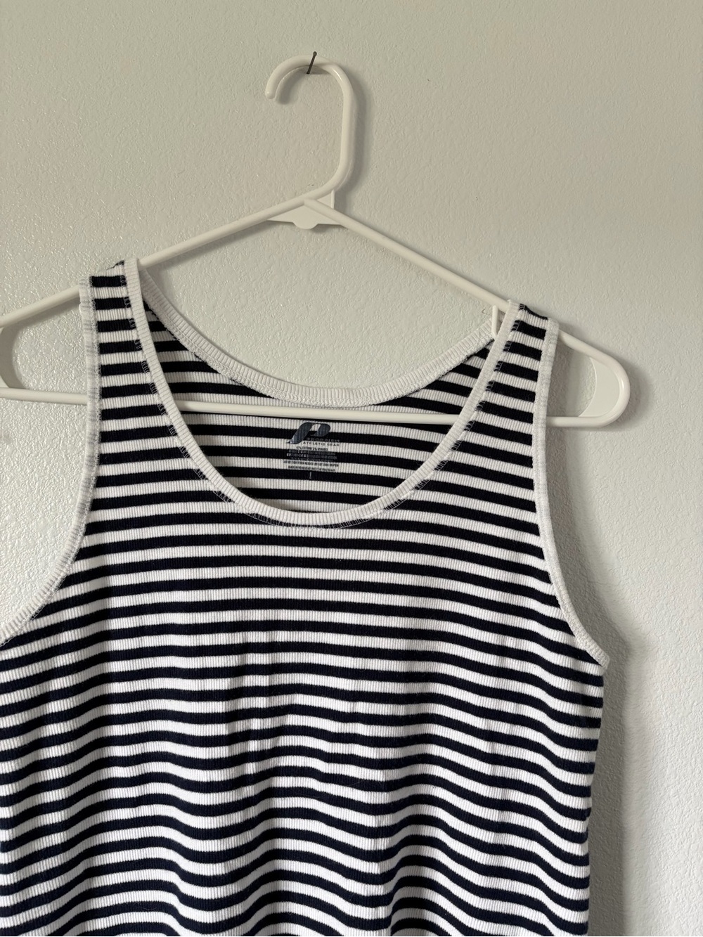 Prospirit Navy and White Striped Tank Top